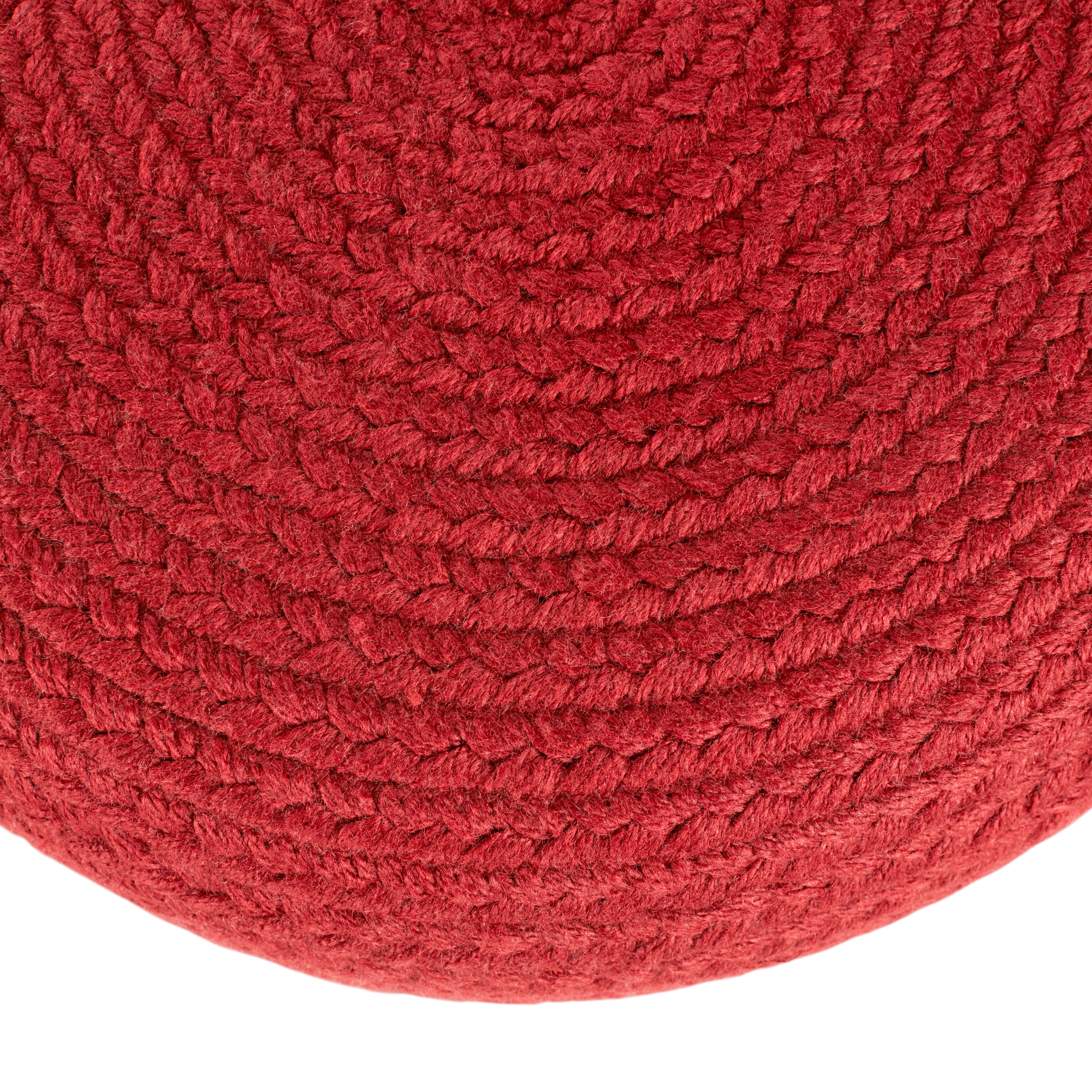 Vibe by Santa Rosa Indoor/ Outdoor Dark Red Cylinder Pouf - Image 1