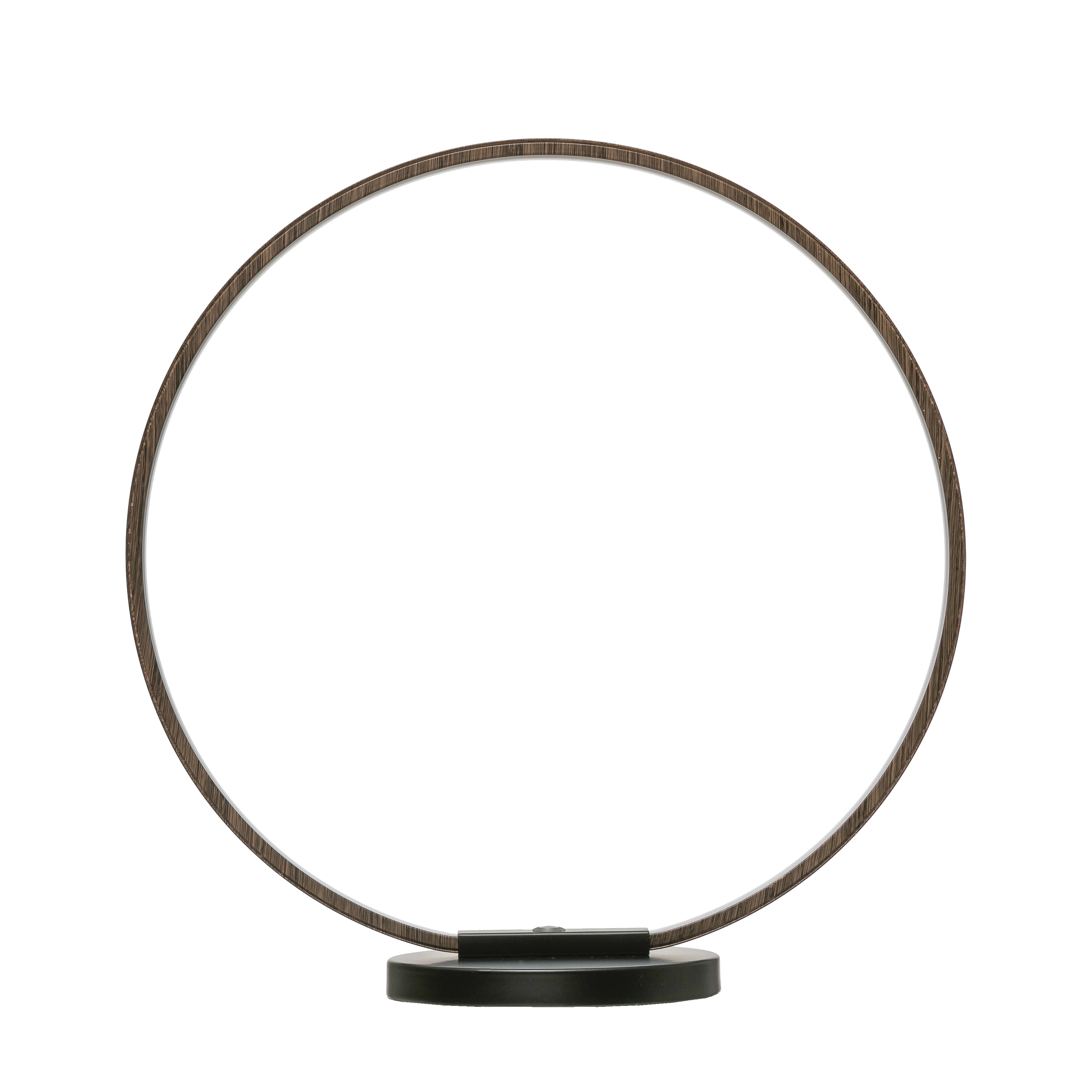 Open Circle Metal LED Touch Sensor Table Lamp with Multiple Light Settings - Image 0