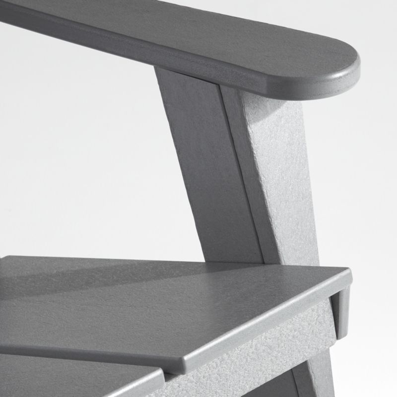 Paso Grey Outdoor Adirondack Chair by POLYWOOD® - Image 3