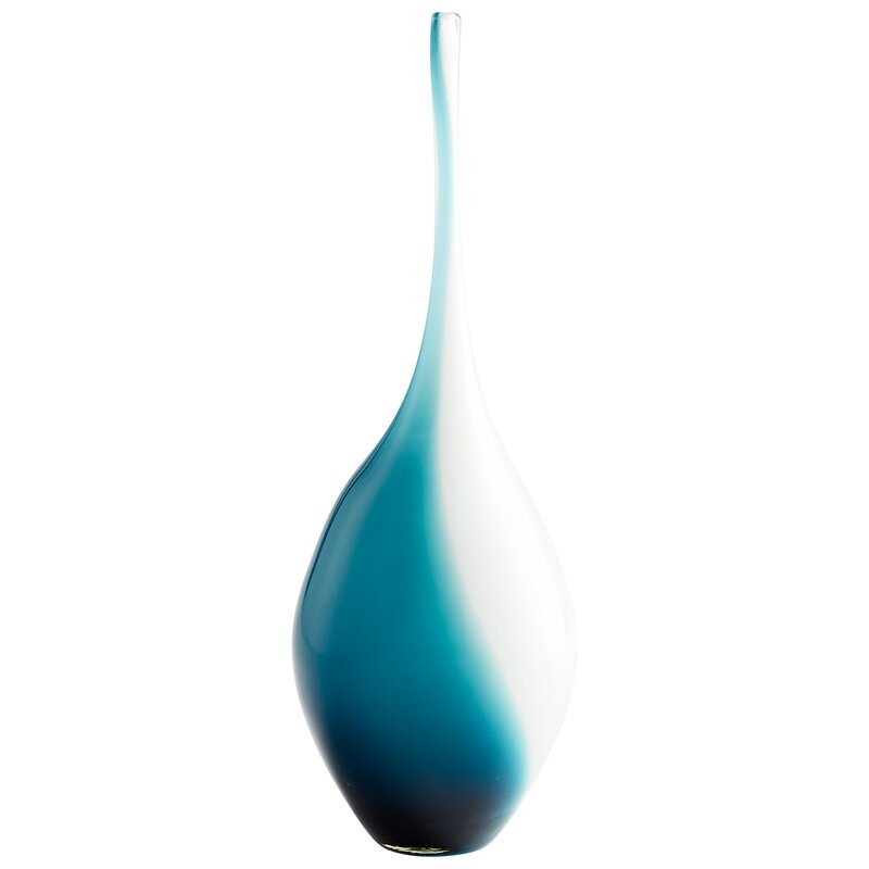 Cyan Design Swirly Vase Size: 16.5" H x 5.75" W x 5.75" D - Image 0