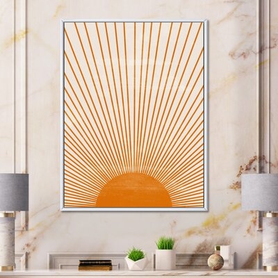Orange Sun Print III - Modern Canvas Wall Art Print-FDP35891 - Image 0
