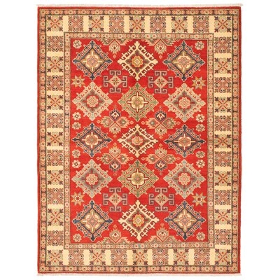 One-of-a-Kind Hand-Knotted New Age Finest Gazni Red/Brown 5' x 6'10" Wool Area Rug - Image 0