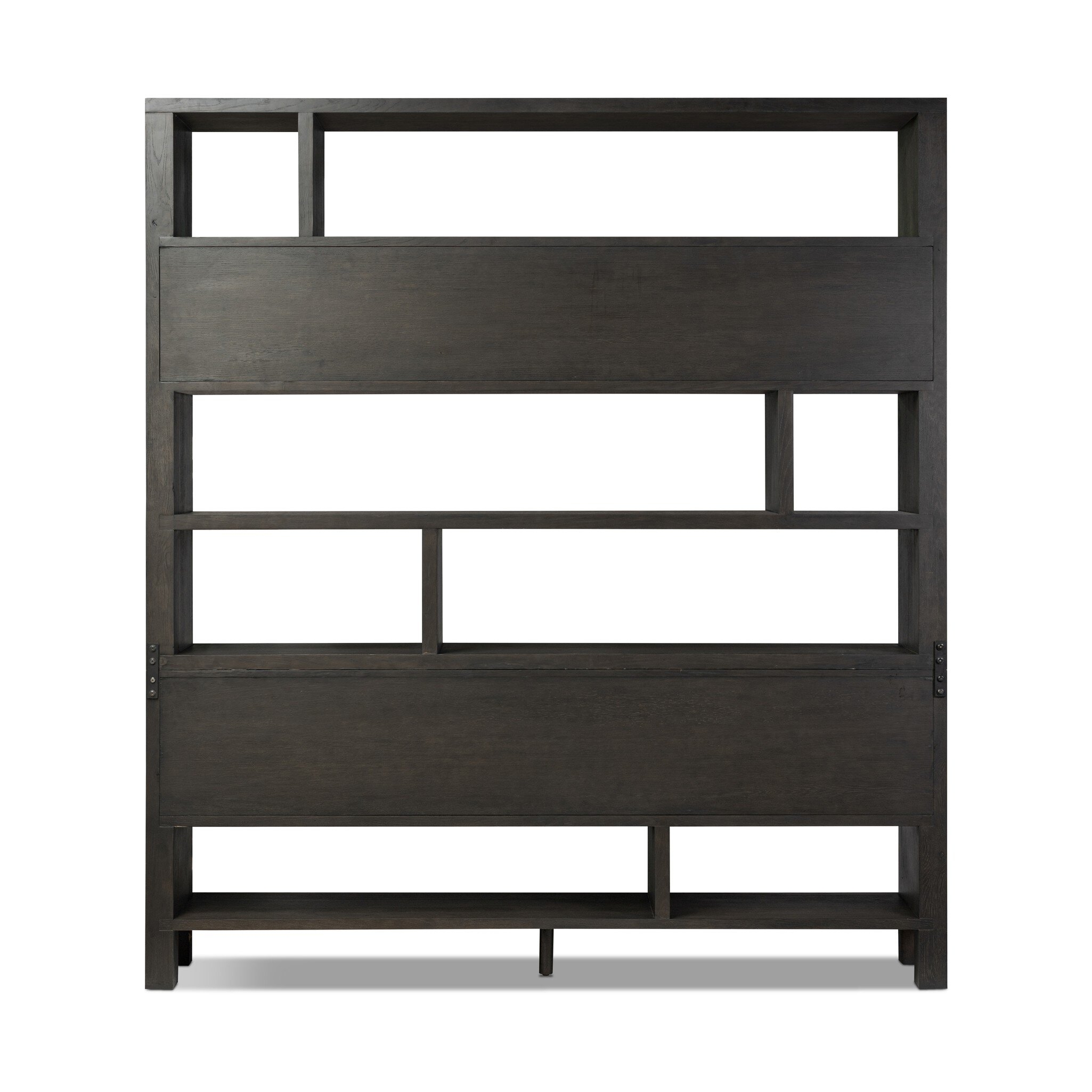 Noeline Wide Bookcase - Smoked Black Oak - Image 4