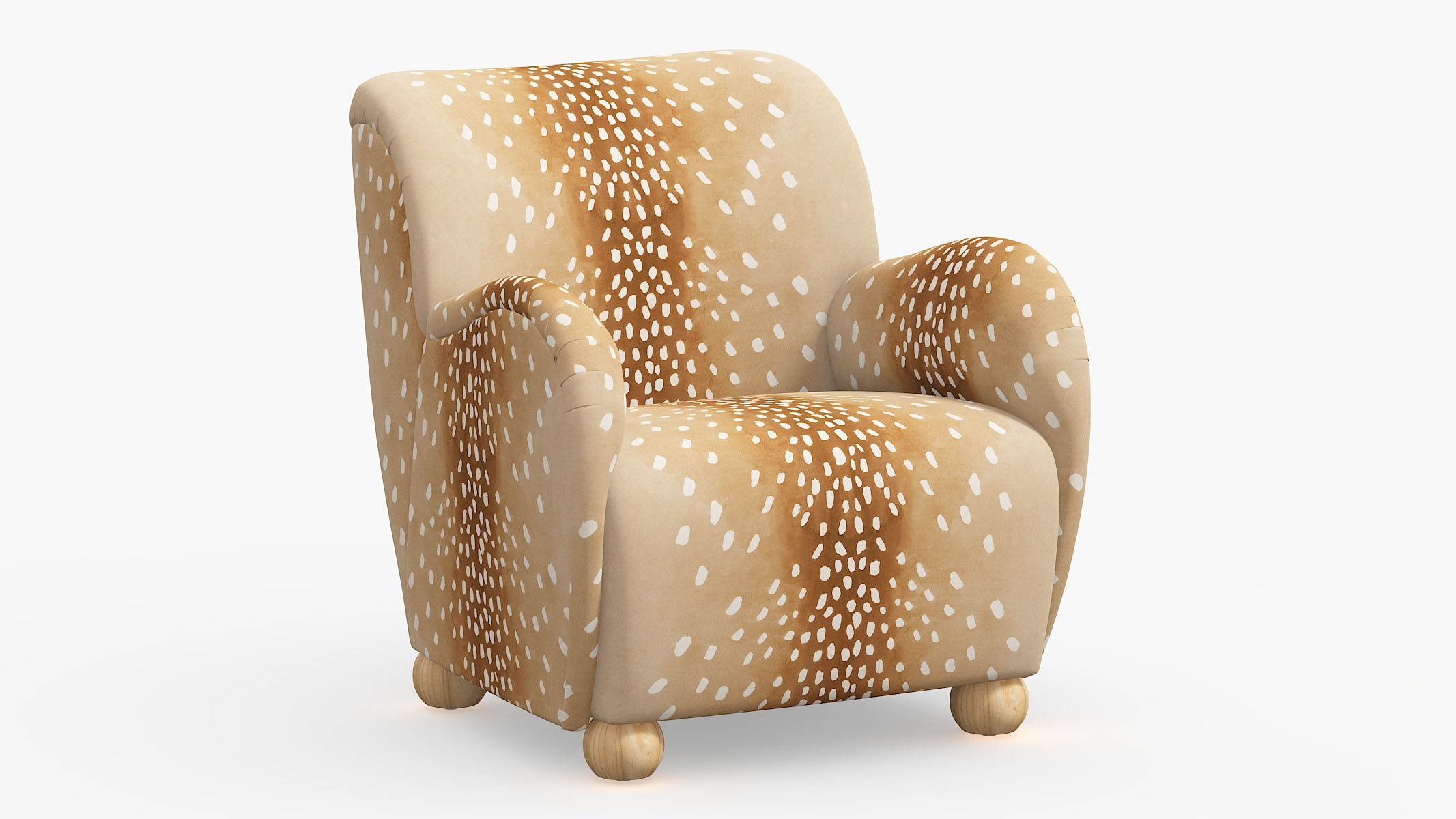Bun Foot Accent Chair, Fawn - Image 0