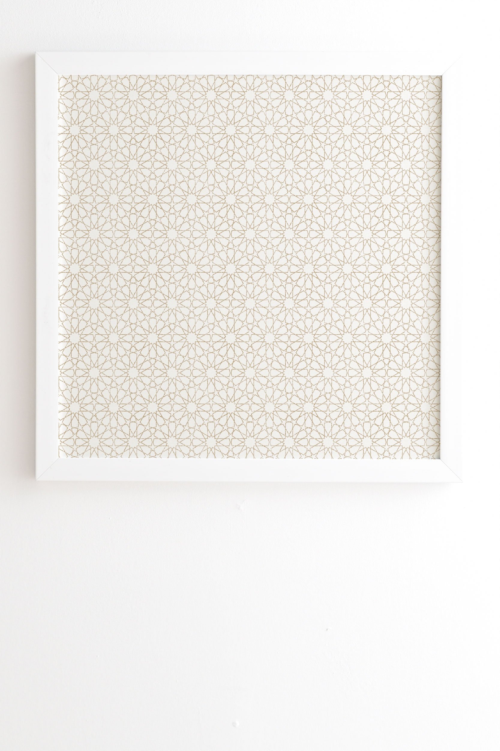 Holli Zollinger MAROK BEIGE White Framed Wall Art - 12" x 12" - Image 1