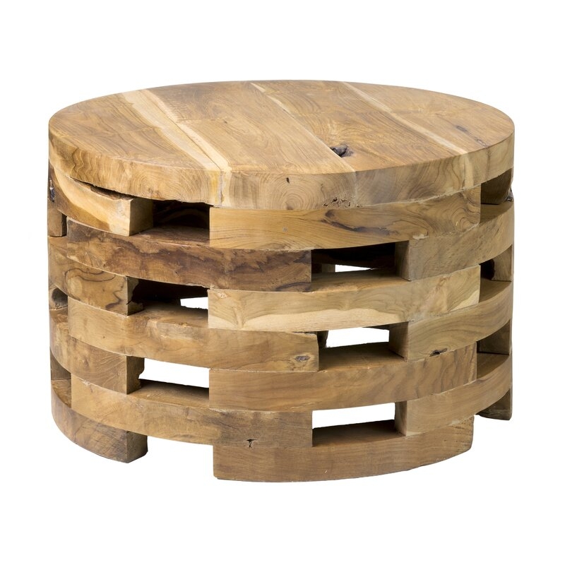 Celaya Solid Wood Drum Coffee Table - Image 0