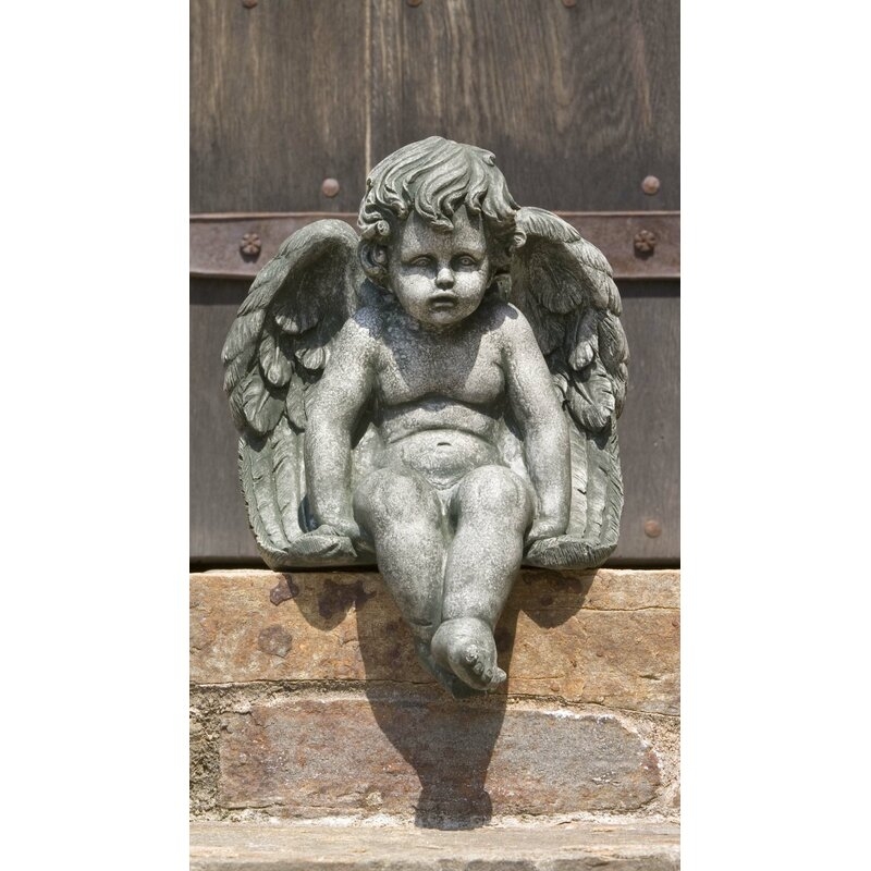 Campania International Sitting Medium Cherub Statue - Image 0
