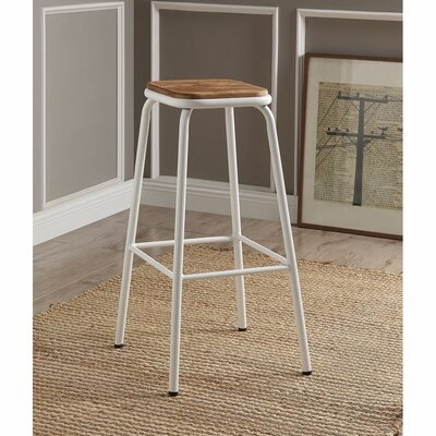 Scarus Bar Stool (Set-2) In Natural & Red - Image 0