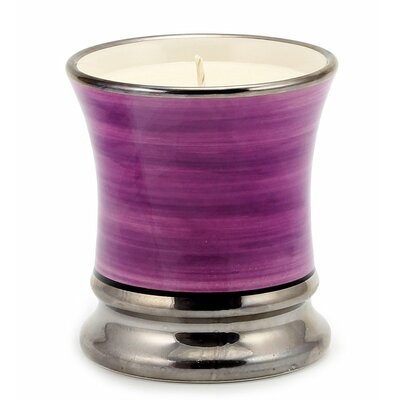 Deruta Candles: Venetian Lavender Scented Candle - Deluxe Precious Cup Coloris Purple Design With Pure Platinum Rim - Default Title - Image 0