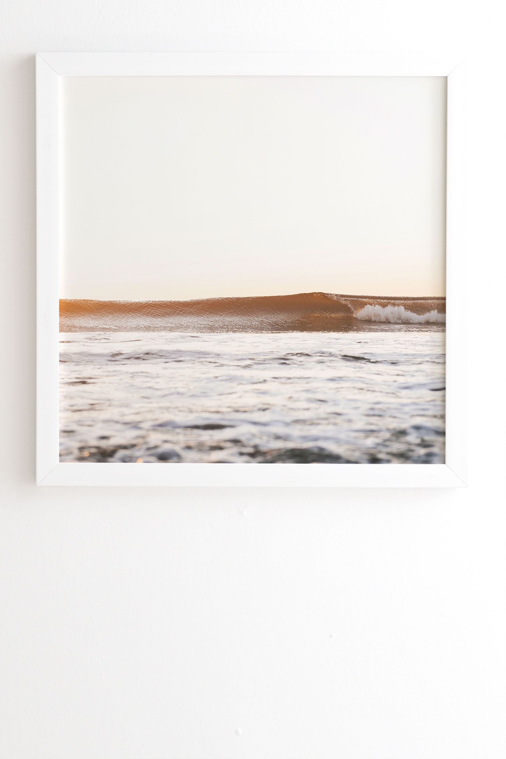 Sunset Surf by Bree Madden - Framed Wall Art Basic White 30" x 30" - Image 0