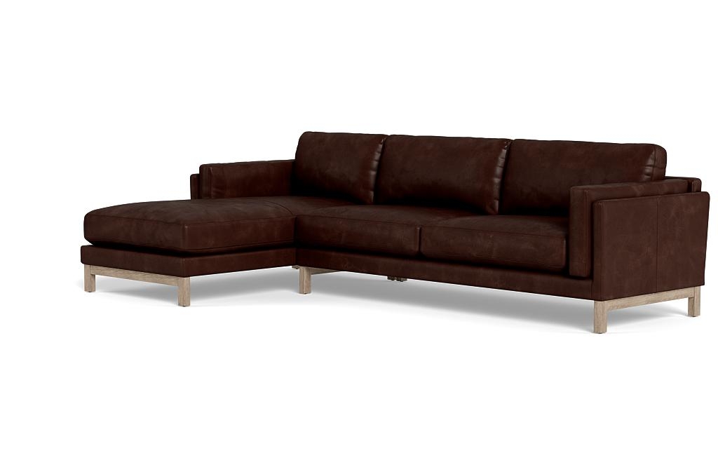 Gaby Leather 3-Seat Left Chaise Sectional - Image 2