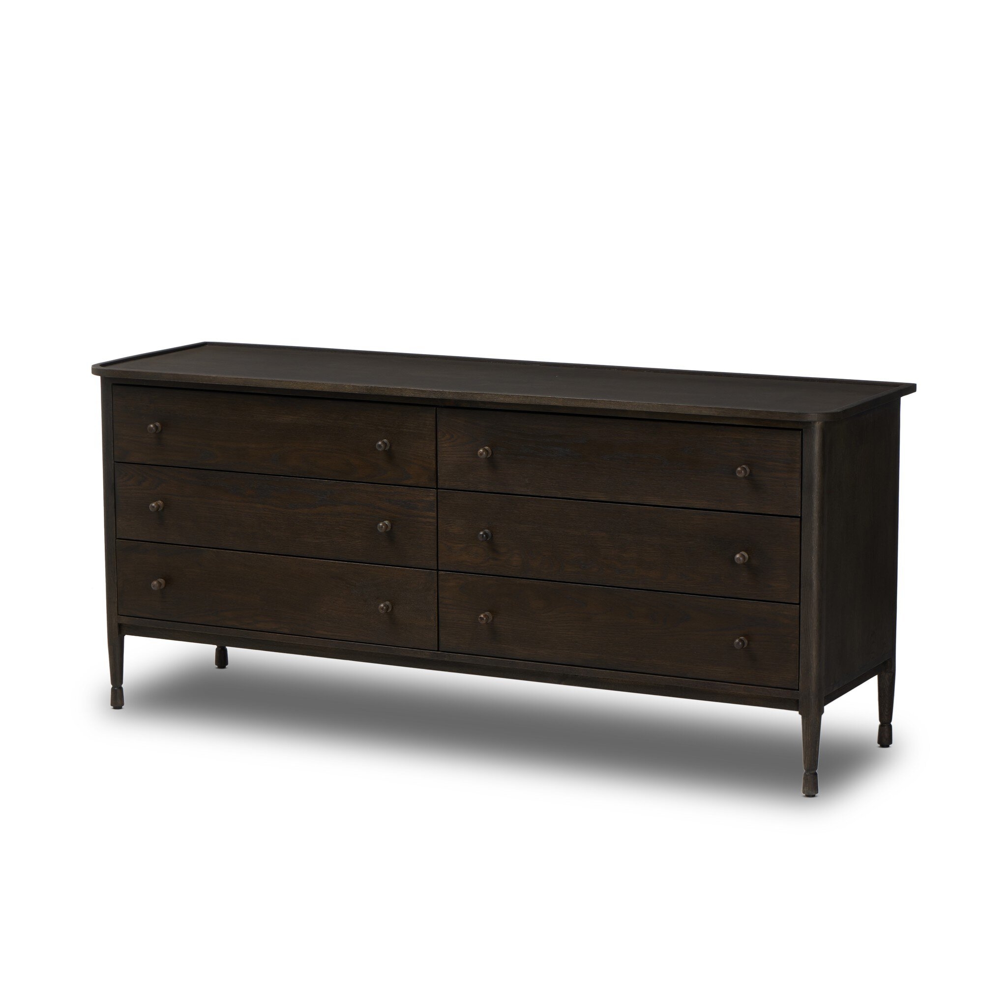 Franny 6 Drawer Dresser - Espresso Oak Veneer by Amber Lewis x Four Hands - Image 1