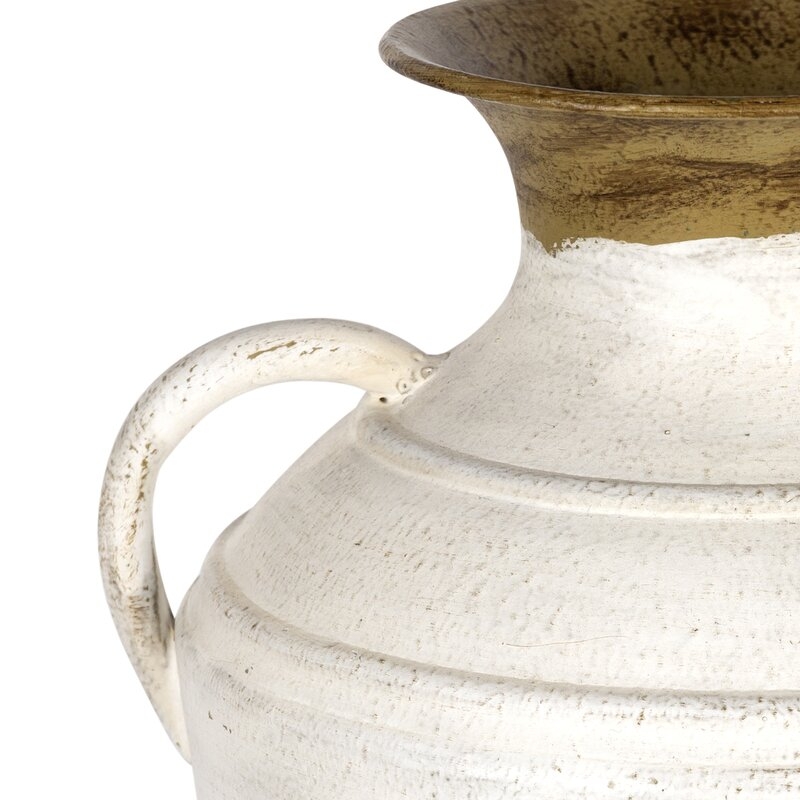 Bartelt Vase, Brown & White, 12.25'' - Image 2