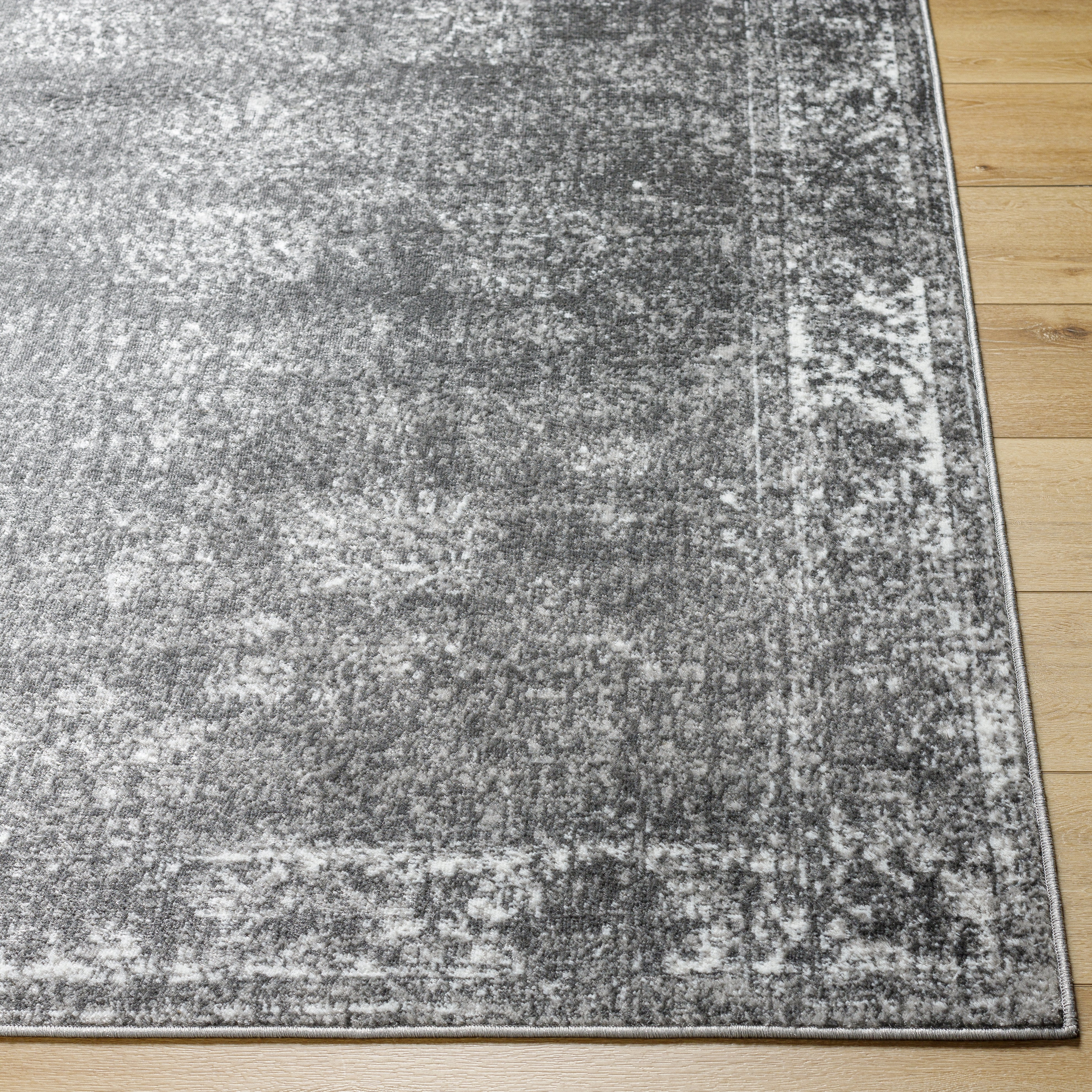 Monte Carlo Gray Indoor 8'10" x 12' Machine Woven Rug - Image 2
