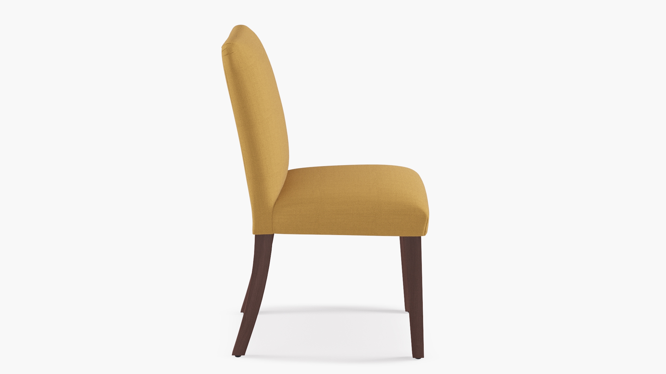 Classic Dining Chair, French Yellow Everyday Linen, Espresso - Image 2