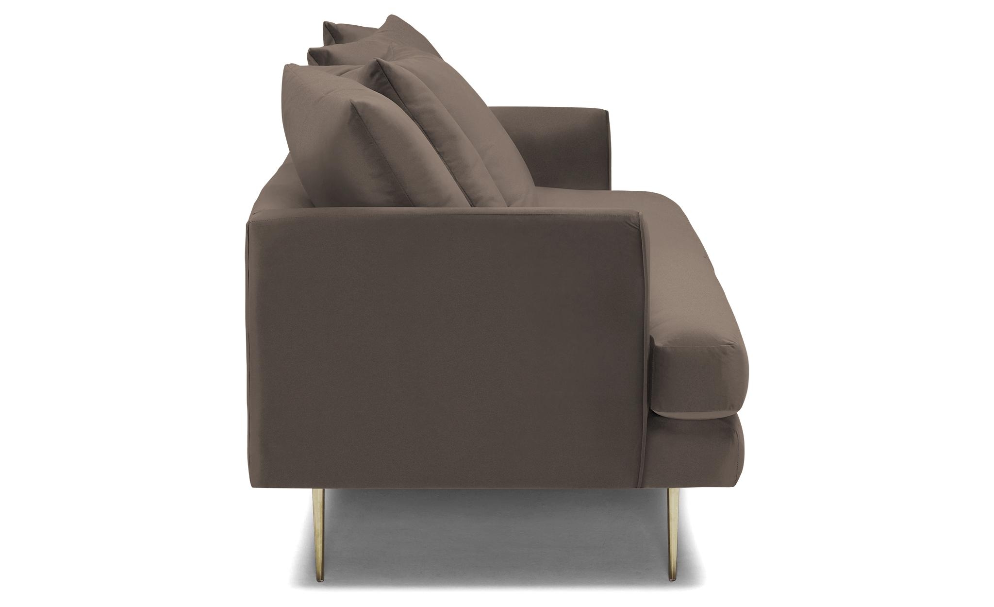 Brown Aime Mid Century Modern Sofa - Dawson Brindle - Image 2