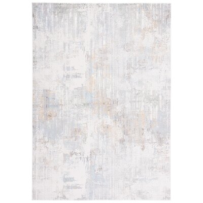 Cesara Abstract Grey / Gold Area Rug - Image 0