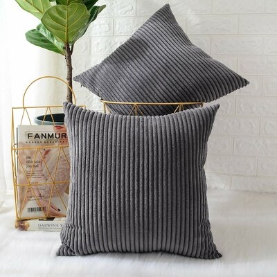 Ayedin Striped 18'' Throw Pillow Cover - Image 0