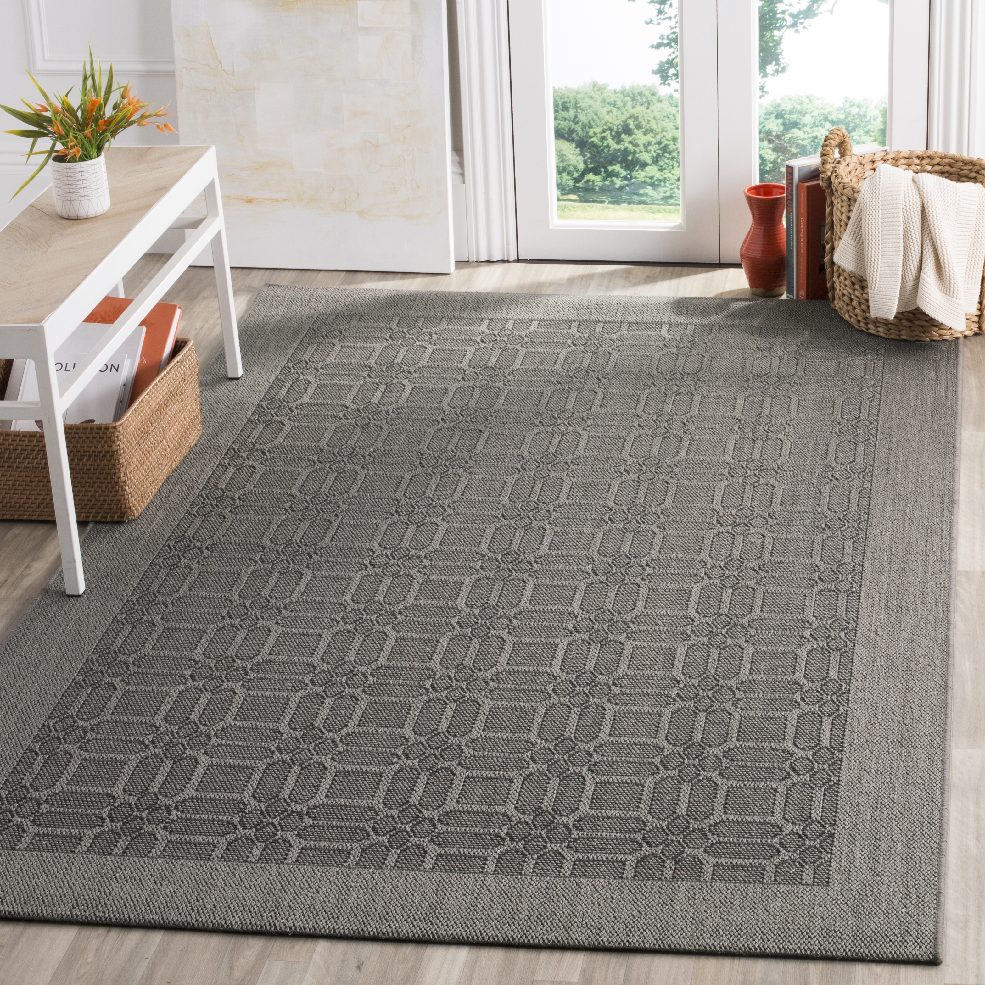 Arlo Home Woven Area Rug, PAB323E, Ash,  5' X 8' - Image 1