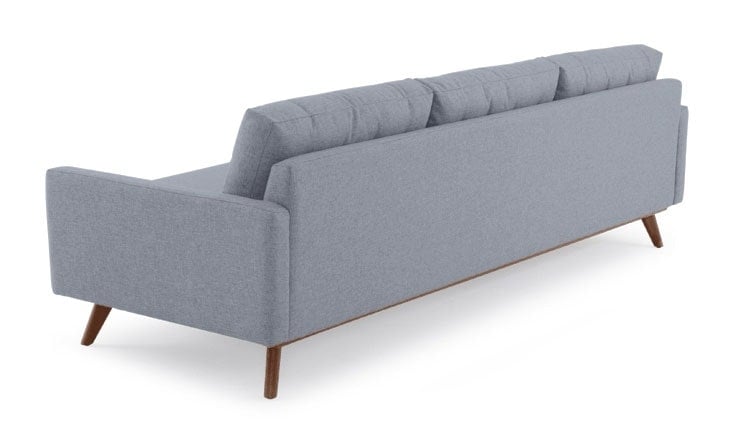 Blue Hopson Mid Century Modern Grand Sofa - Dawson Slate - Mocha - Image 4