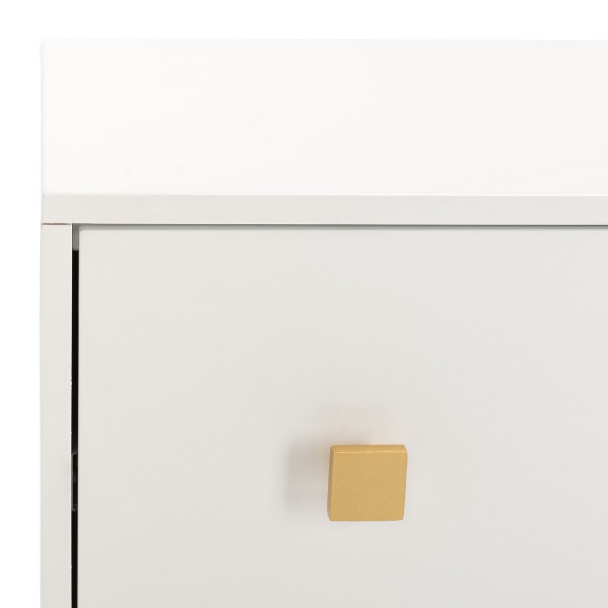 Claudette 4 Drawer Dresser - White/Gold - Image 2