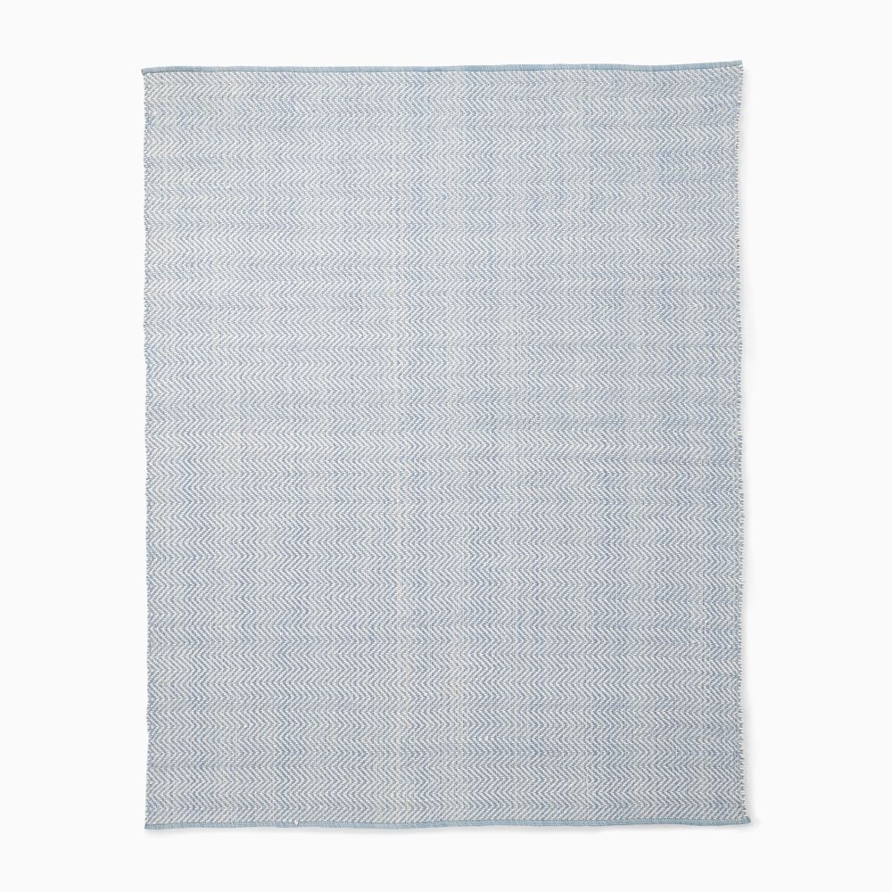 Rope Herringbone Indoor/Outdoor Rug, 8x10, Blue - Image 0