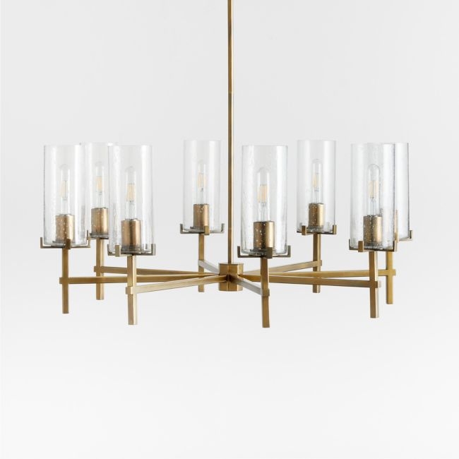 Coquina Brass 8-Light Chandelier 33.5" - Image 0
