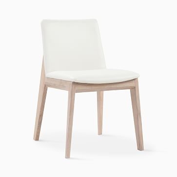 Splayed Oak Legs Dining Chair,Upholstery,dark grey - Image 1