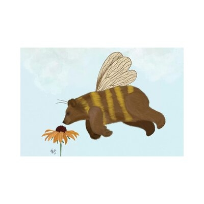 Bear Bee by Fab Funky - Wrapped Canvas Graphic Art Print - Image 0