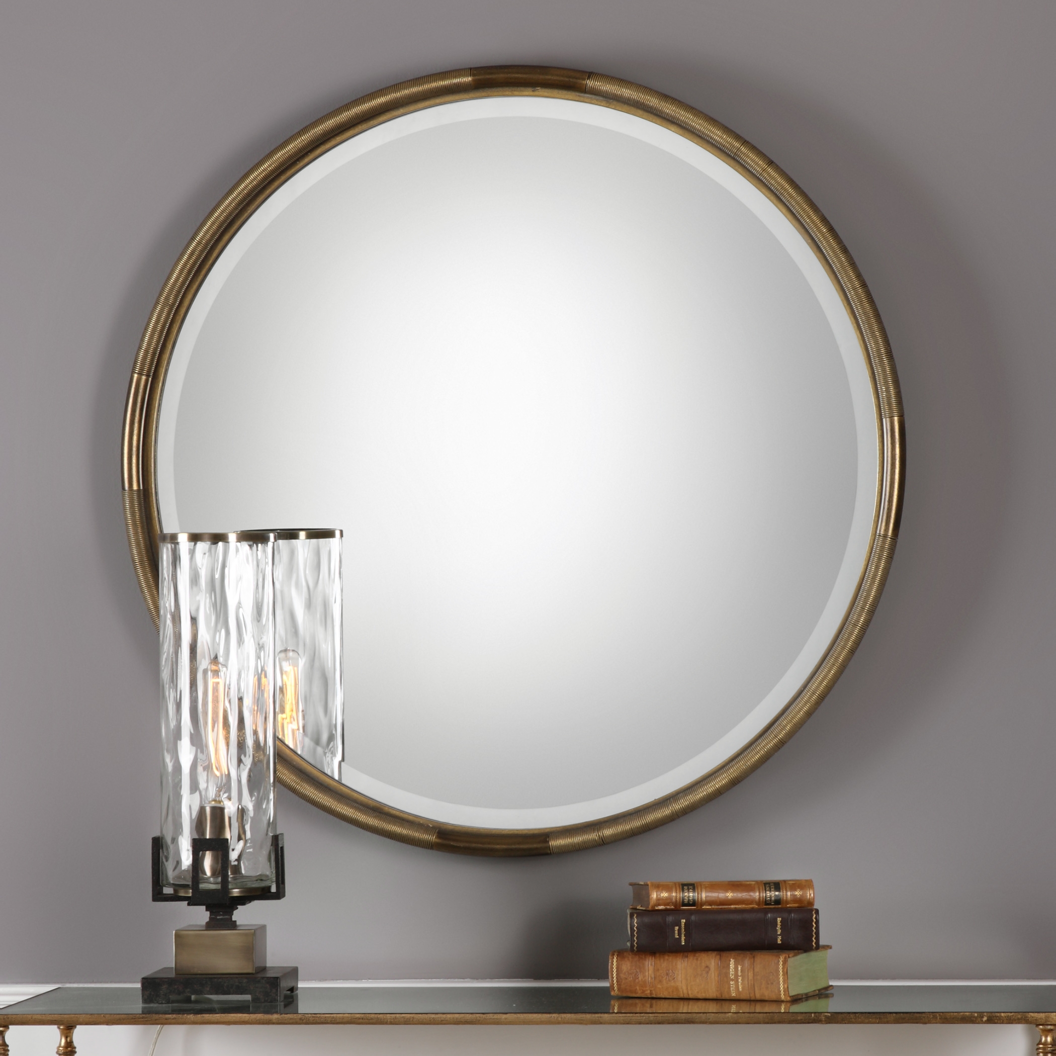 Finnick Iron Coil Round Mirror - Image 0