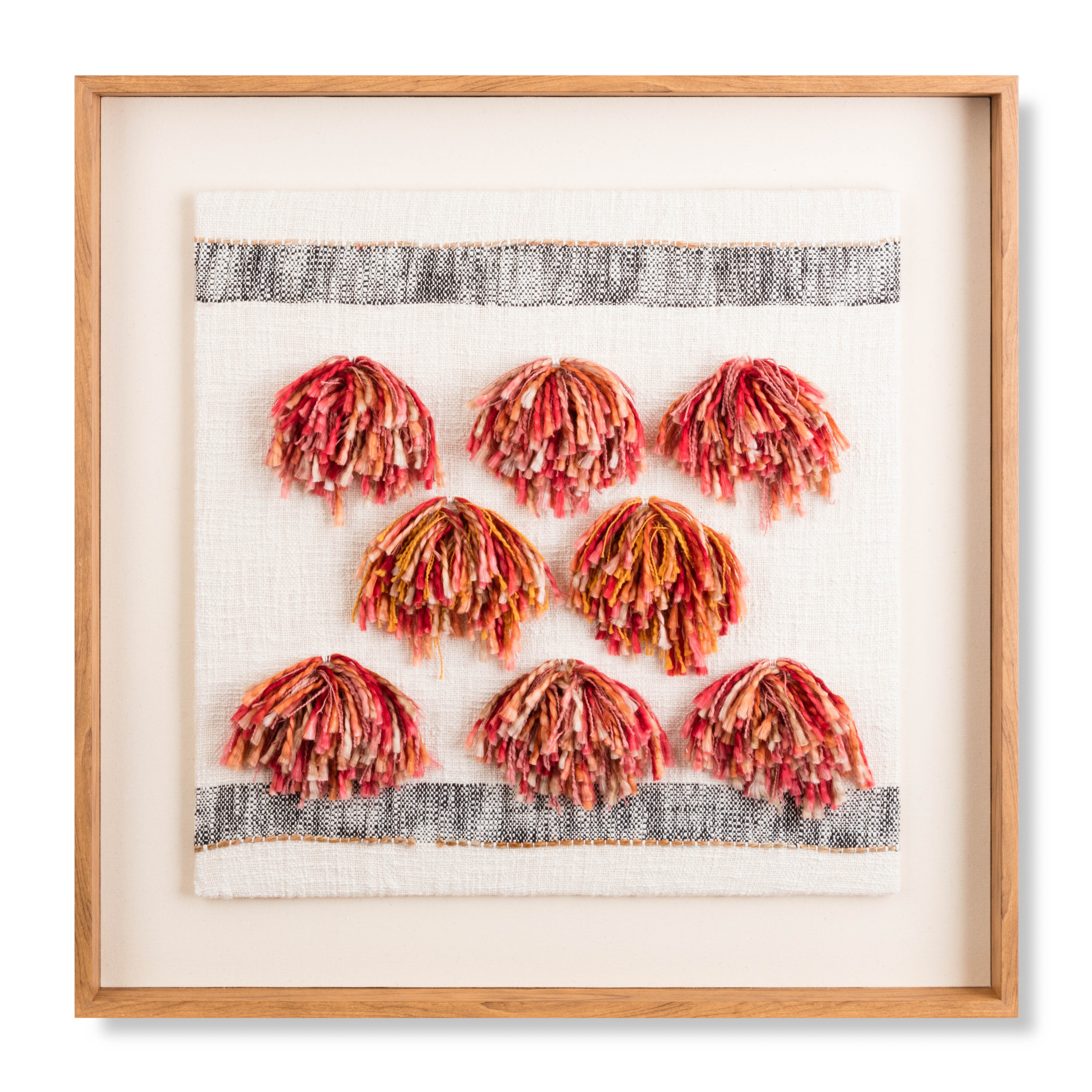 WOOD FRAME OPUNT RED 2'-4" x 2'-4" WALL ART - Image 0