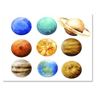 Various Planets In Orbit - Modern Canvas Wall Art Print-FDP35030 - Image 0
