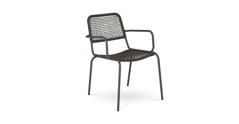Manna Outdoor Dining Chair - Thunder Black - Image 0