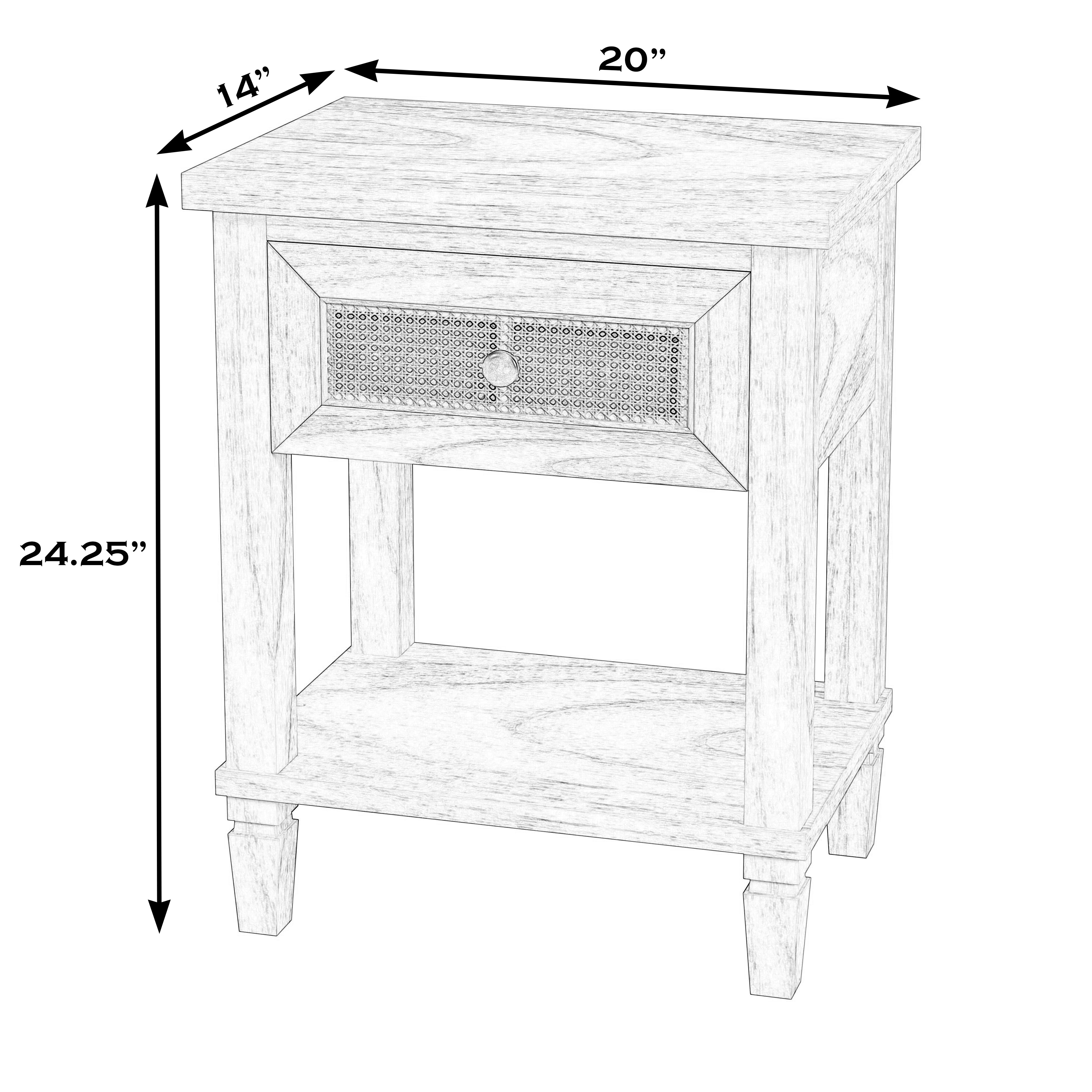 Flagstaff Washed Black Nightstand - Image 1