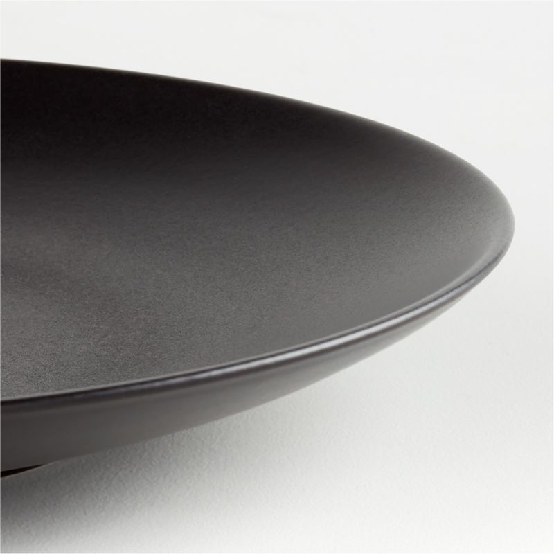 Craft Matte Black Stoneware Coupe Dinner Plates, Set of 8 - Image 6