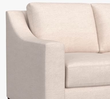 York Slope Arm Upholstered Sofa 3-Seater, Down Blend Wrapped Cushions, Performance Heathered Basketweave Alabaster White - Image 5