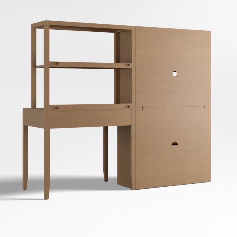 Ever Simple Modular Natural Brown Wood Kids Workspace Suite - Image 3