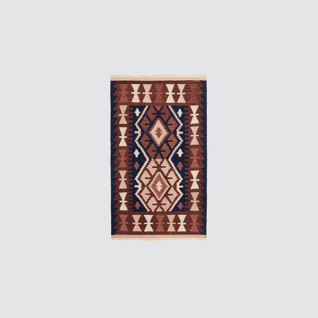 The Citizenry Harika Handwoven Kilim Accent Rug | 3' x 5' | Navy - Image 3