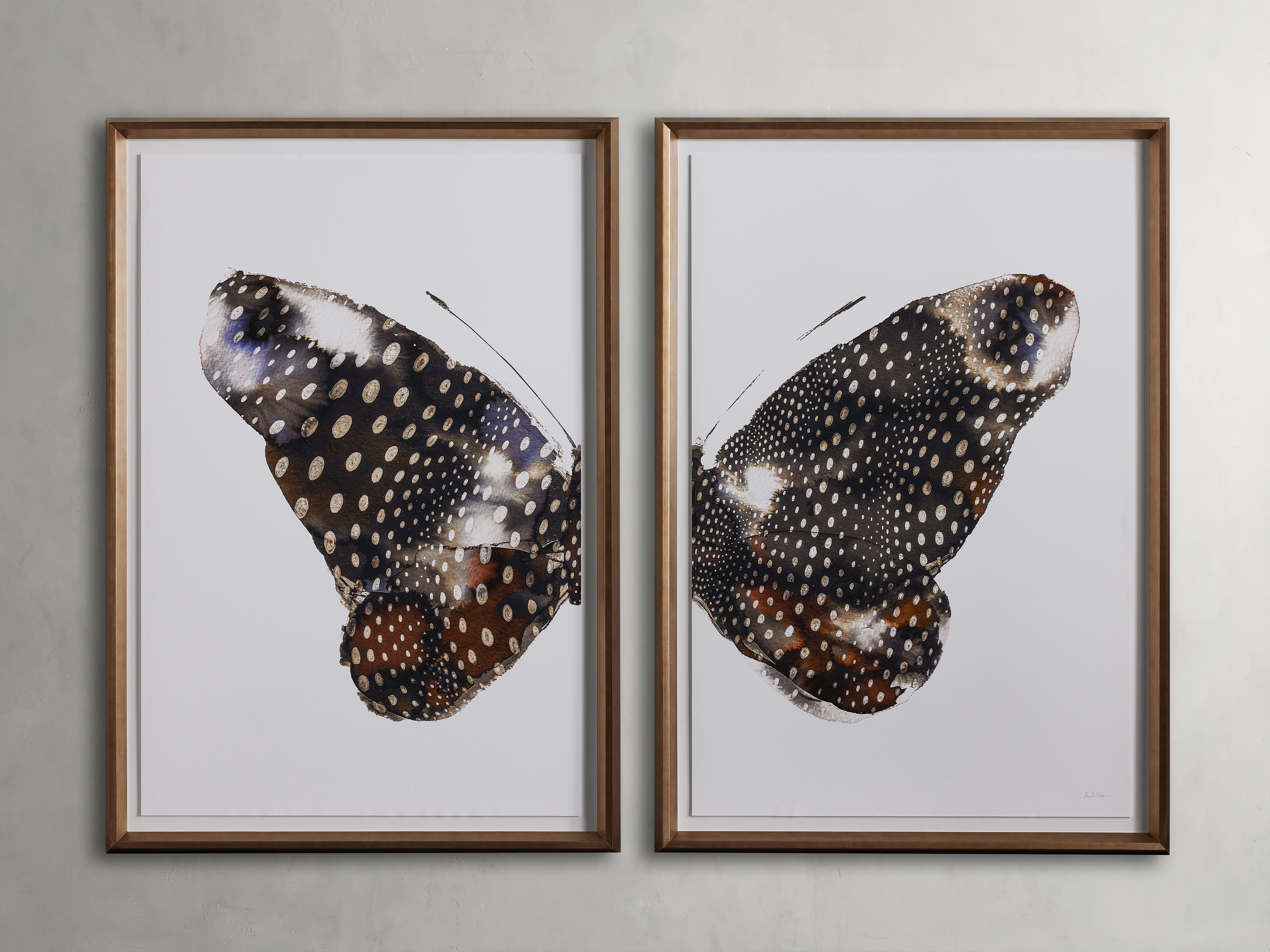 Aile Framed Print (Set Of 2) in Wood White - Image 0