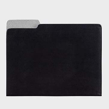 Carlo File Folder, Italian Bonded Leather, Blue - Image 3