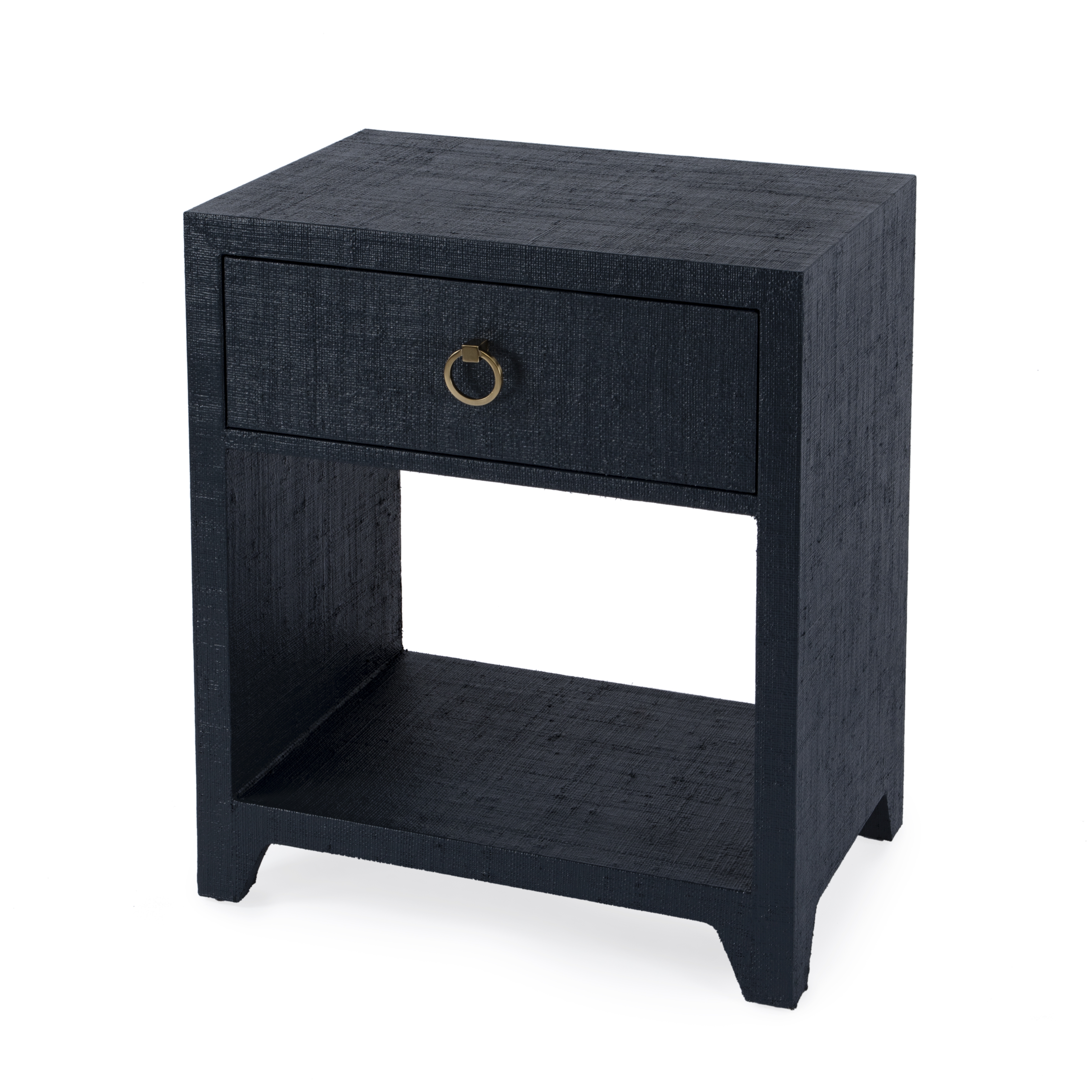 Bar Harbor Navy Raffia Nightstand - Image 0