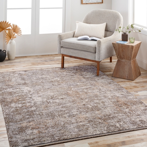 Eclipse Gray Indoor 9' x 12'4" Machine Woven Rug - Image 1