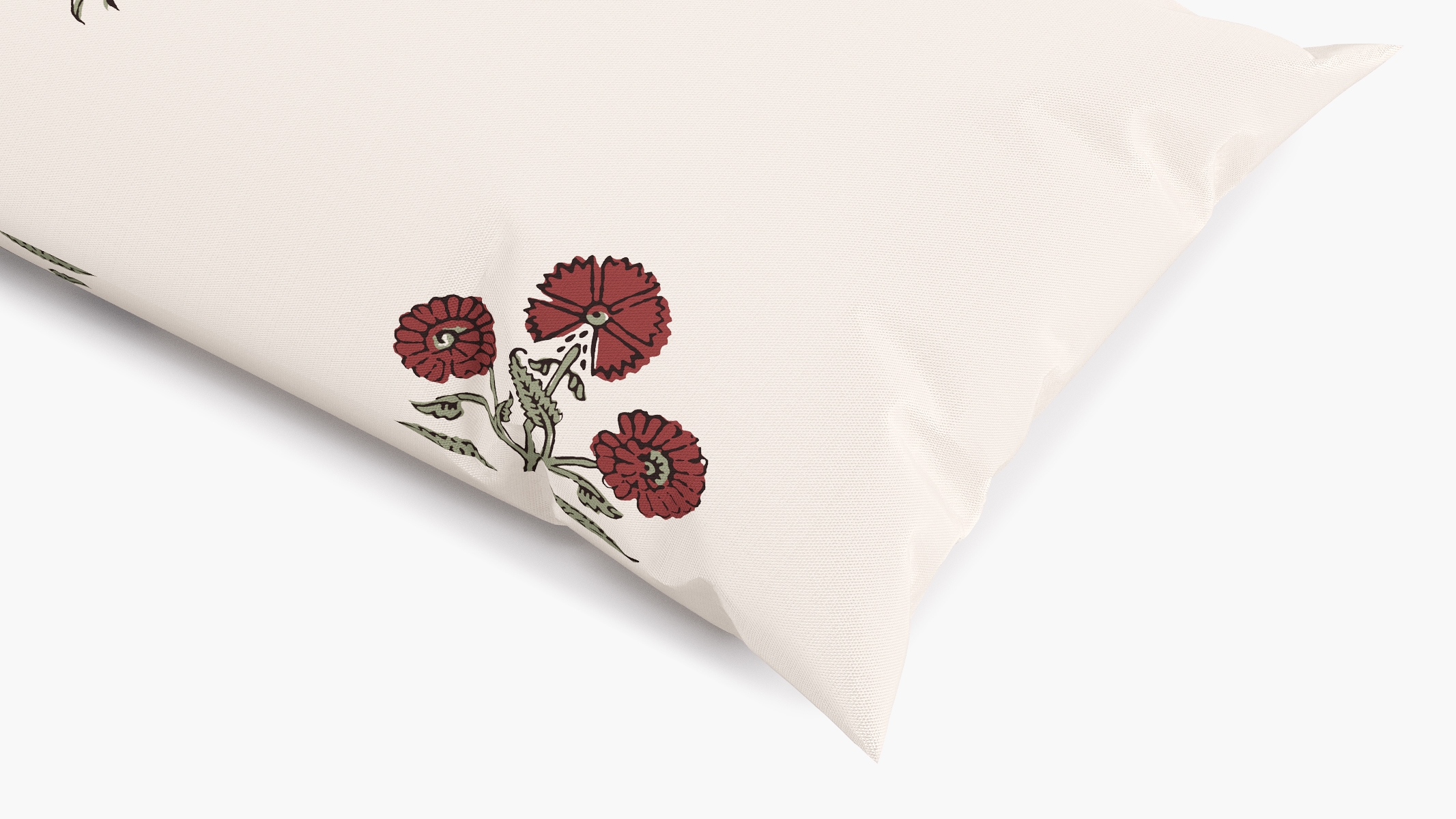 Outdoor 14" x 20" Lumbar Pillow, Red Delphine, 14" x 20" - Image 1