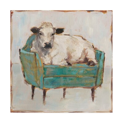 Moo-ving In I by Ethan Harper - Wrapped Canvas Painting Print - Image 0
