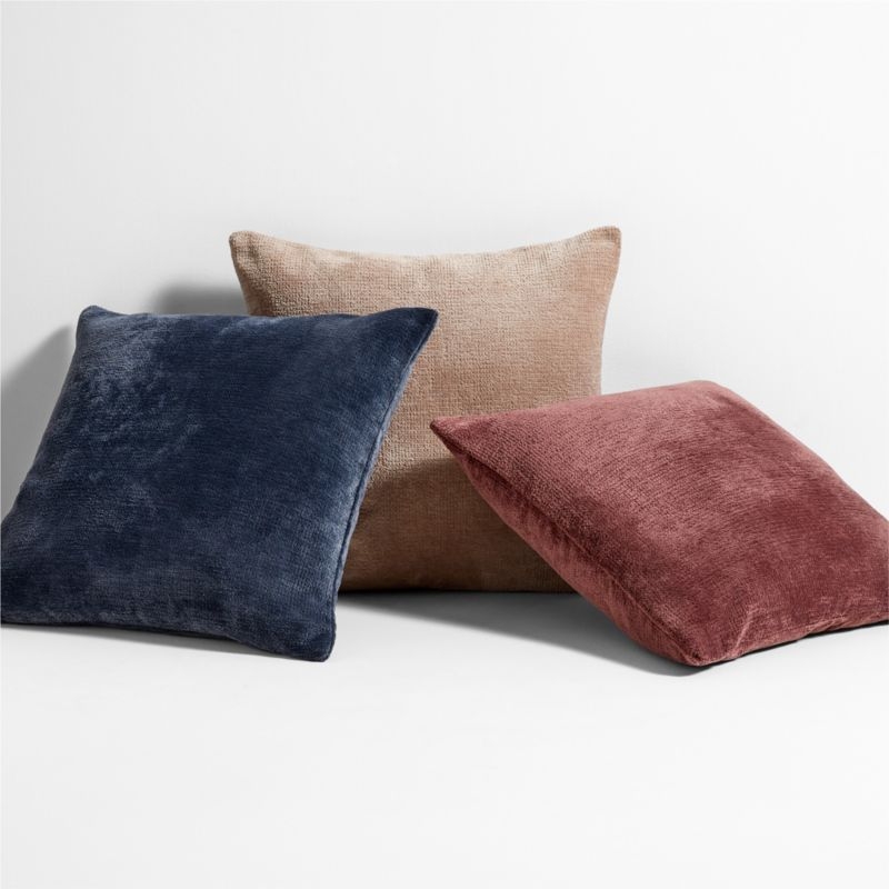 Revasser Chenille 23x23 Ombre Blue Throw Pillow Cover by Athena Calderone - Image 1