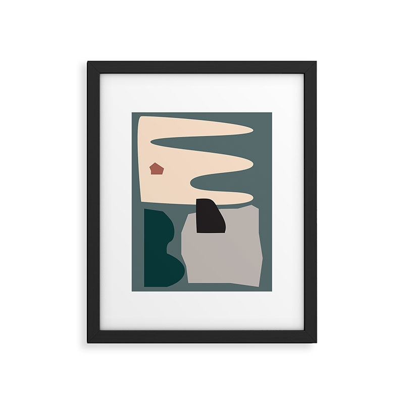 Shape Study 21 by mpgmb - Framed Art Print Modern Black 11" x 14" - Image 0