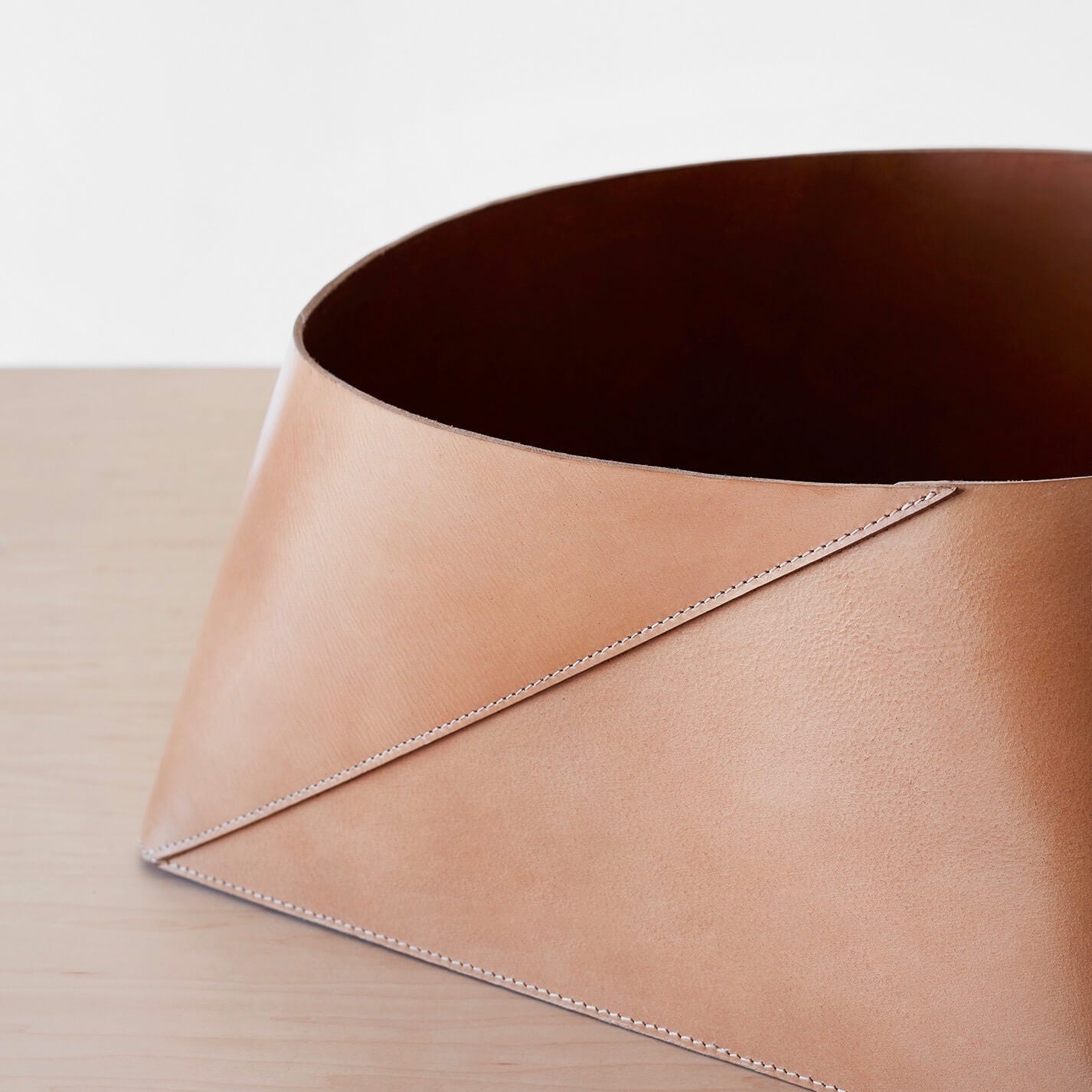 The Citizenry Azad Low Leather Storage Bin | Black - Image 8