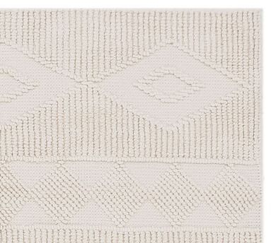 Osei Flatweave Rug, 8 x 10', Ivory - Image 1