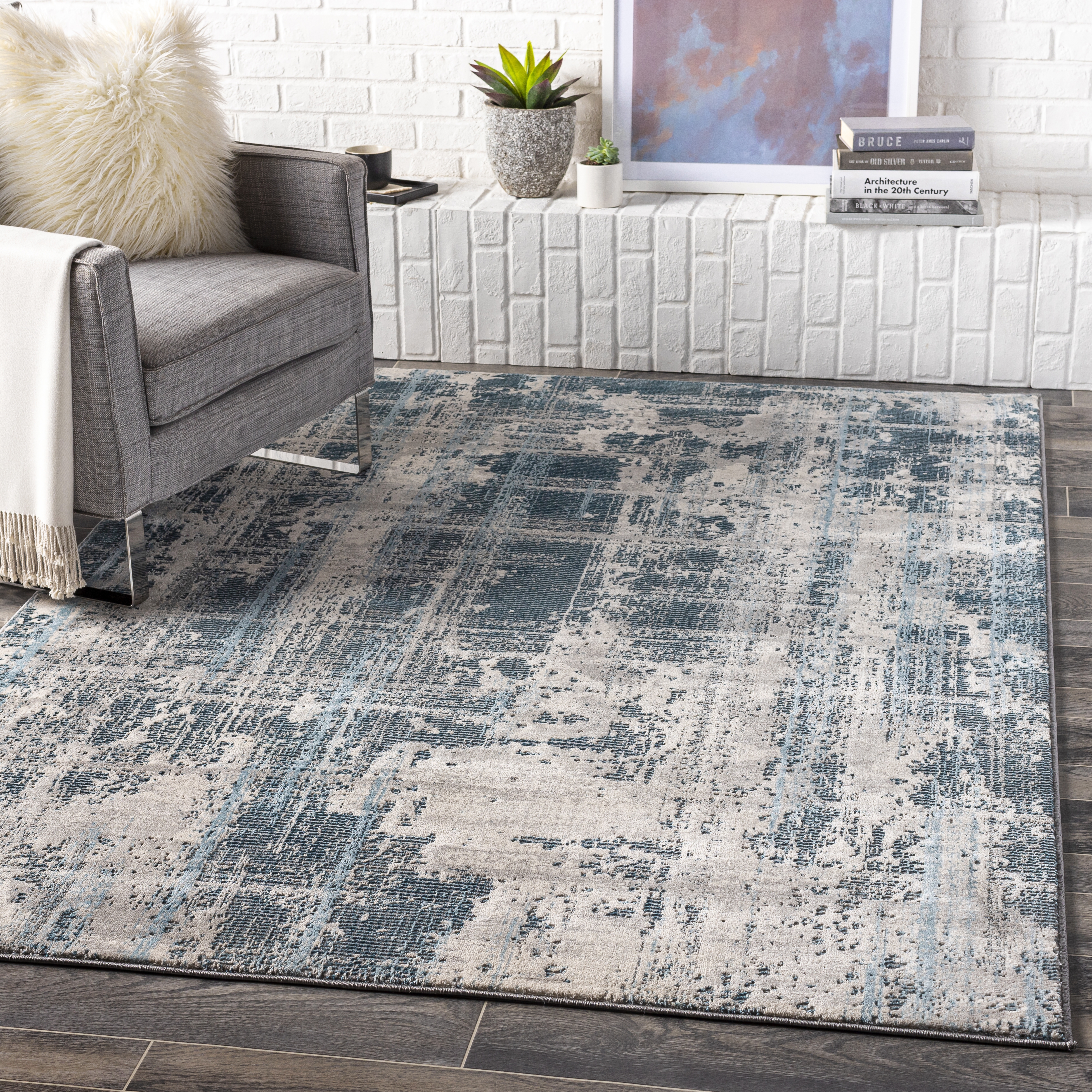 Tibetan Gray Indoor 8'10" x 12'4" Machine Woven Rug - Image 1