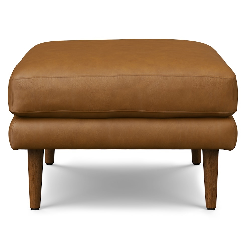 Burrard 29" Leather Ottoman - Bella Caramel - Image 2